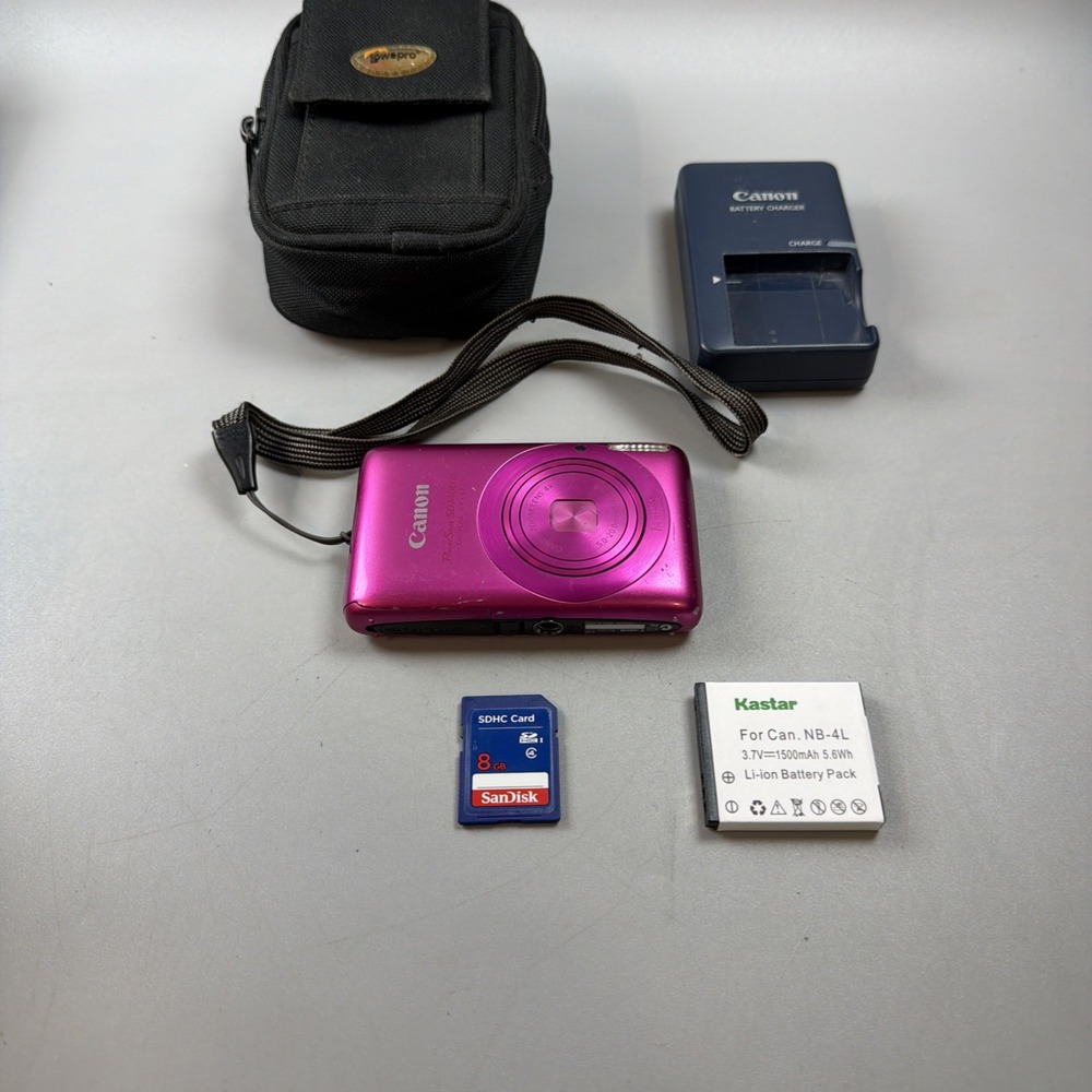 Canon PowerShot SD1400 IS 14.1MP Digital ELPH Camera Pink W/Battery + Charger